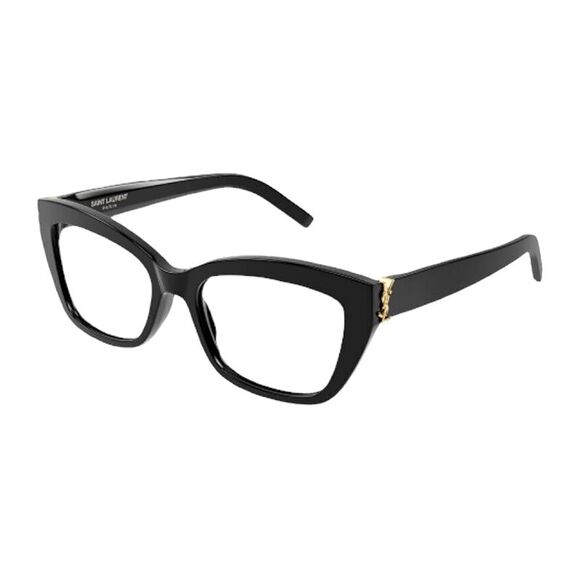 Saint Laurent MONOGRAM SL M117O 001 Black Plastic Cat-Eye Eyeglasses 53mm - Picture 1 of 3